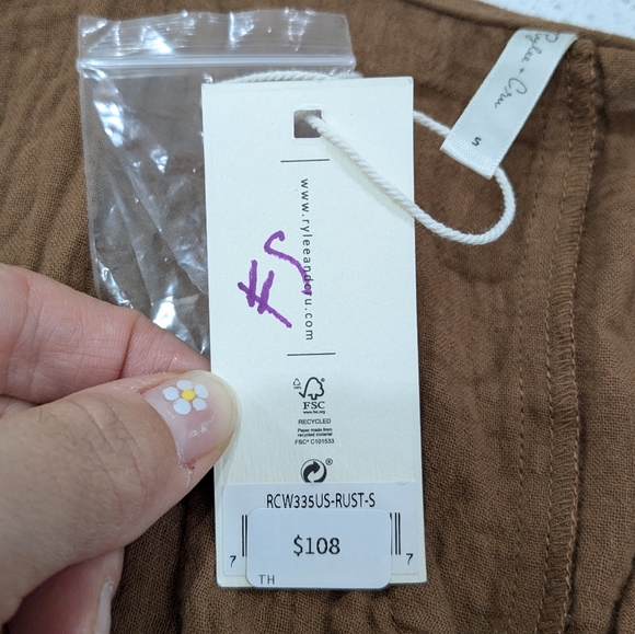 NWT Rylee + Cru Mandi Midi Dress in Brown - Picture 10 of 12